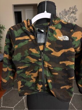 The North Face Kids Camo Fleece Zip Hoodie - Green/Brown/Black